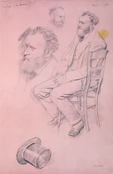Studie für ein Porträt von Edouard Manet (1832-1883) 1864-66